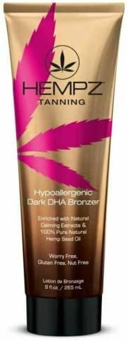 Hempz Dark DHA Bronzer, Hypoallergenic, 9 Ounce Hempz