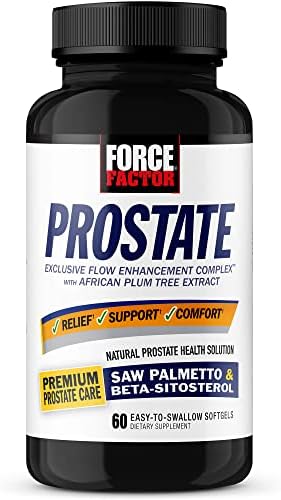 Force Factor Prostate Saw Palmetto and Beta Sitosterol Supplement for Men, Prostate Health/Size Support, Urinary Relief, Bladder Control, Reduce Nighttime Urination, 60 Softgels (Мягкие капсулы) Force Factor