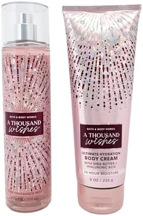 Bath & Body Works - Signature Collection - A Thousand Wishes- Gift Set- Fine Fragrance Mist & Ultra Shea Body Cream by Bath & Body Works Bath & Body Works