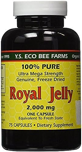 Королевское желе 2000 мг - 75 капсул, упаковка из 2 шт. YS Eco Bee Farms