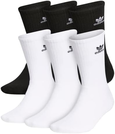 adidas Originals Unisex Adult Trefoil Crew Socks (6 Pairs) Adidas Originals