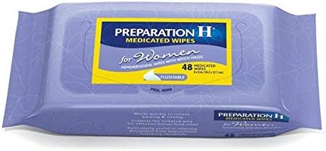 Preparation H Medicated Wipes for Women, 48 Count (3 Pack) Preparation H