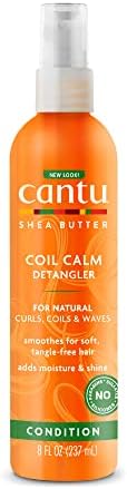 Cantu Coil Calm Detangler with Shea Butter for Natural Hair, 8 fl oz (Packaging May Vary) Cantu