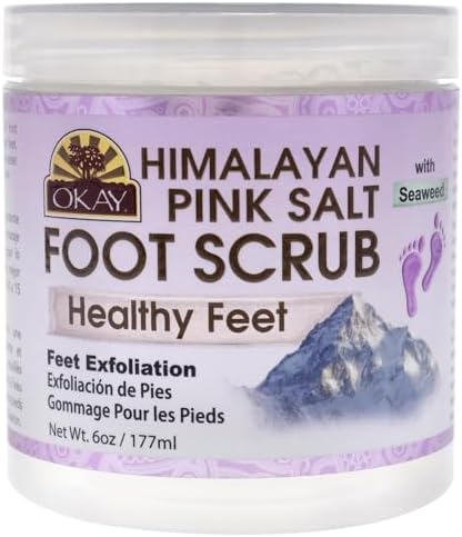 OKAY Pure Naturals Pink Salt Foot Scrub 6oz Okay