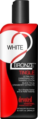 Devoted Creations White 2 Bronze, Tingle, Ultra Fast, Darkening Lotion 8.5 oz. Devoted Creations