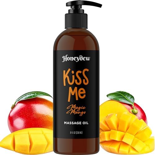 Mango Sensual Massage Oil for Couples - Alluring Tropical Full Body Massage Oil for Date Night and Nourishing Body Oil with Sweet Almond Oil - Vegan Non Staining Non Greasy Smooth Gliding Formula Maple Holistics