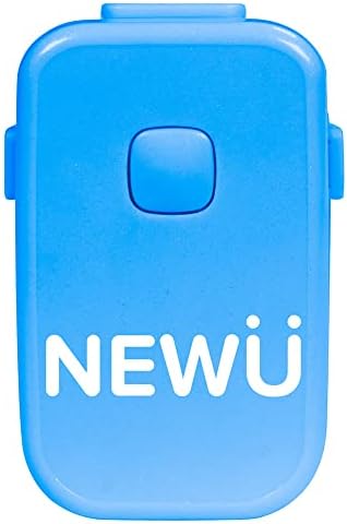 NewU Bedwetting Alarm with 8 Loud Tones, Strong Vibrations to Stop Bedwetting; Full Featured Bed Wetting Alarm for Deep Sleepers, Boys and Girls, Blue NewU