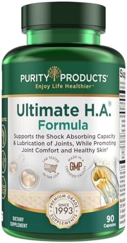 Purity Products Ultimate H.A. Formula - Clinically Studied BioCell Collagen - Dynamic Hyaluronic Acid Support for The Joints and Skin - 90 Count - from Purity Products