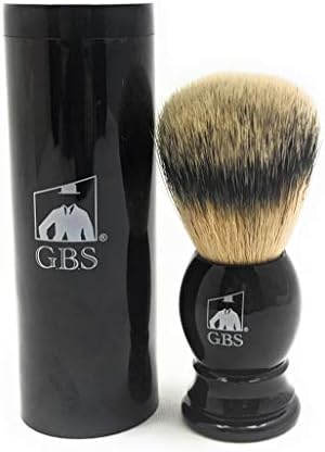 G.B.S Vegan Synthetic Shaving Brush, Black G.B.S