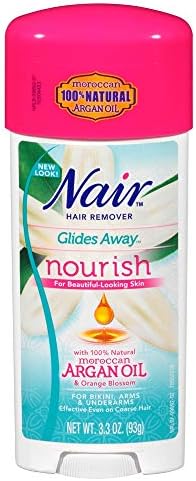 Nair Hair Remover Glides Away Max, Moroccan Argan Oil, for Bikini, Arms & Underarms, 3.3 Oz. by Nair Nair