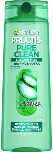 Garnier Fructis Pure Clean Purifying Shampoo, Silicone-Free, 12.5 Fl Oz, 1 Count (Packaging May Vary) Garnier