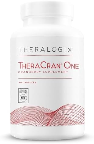 Theralogix TheraCran One Cranberry Capsules (Капсулы) - 90-Day Supply - Supplement for Men & Women - to Support Urinary Tract Health* - 36mg Soluble PACs per Capsule - NSF Certified, 90 Count (Pack of 1) Theralogix