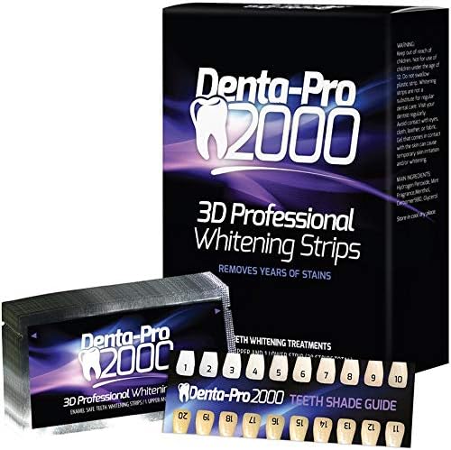 DentaPro2000 Professional Teeth Whitening Strips Dentist Certified at Home Teeth Whitener Enamel Safe See Results Instantly Safe Tooth Whitening 28 Ct Alayna