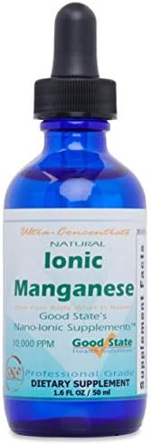 Good State | Natural Ionic Manganese | Liquid (Жидкость) Concentrate | Nano Sized Mineral Technology | Professional Grade Dietary Supplement | 1.6 Fl oz (Унции) Bottle (50 mL) Good State