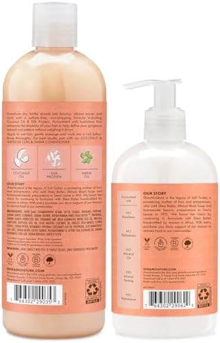 Shea Moisture Shampoo & Conditioner Set – Curl & Shine, Coconut & Hibiscus Hair Care Formulas for Moisturizing & Defining Thick, Curly Hair (2 Piece Set) SheaMoisture