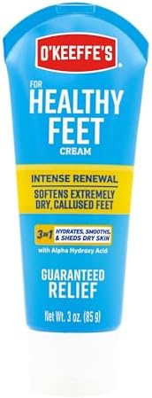 O'Keeffe's for Healthy Feet Exfoliating and Moisturizing Foot Cream, Guaranteed Relief for Extremely Dry, Cracked Feet, Softer Feet in 1 Use, 3.0 Ounce Tube, (Pack of 2) O'Keeffe's