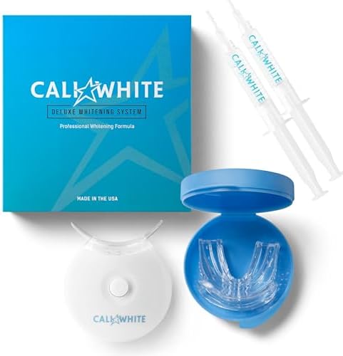 Cali White Teeth Whitening Kit Gel Refills, 35% Carbamide Peroxide, Natural, Vegan, Organic Whitener for Sensitive Tooth Bleach, Gels Made in USA, 3X 5mL Syringes, Use with UV or LED Light & Trays Cali White