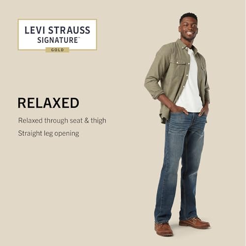 Мужские джинсы Levi Strauss Signature Gold Relaxed Fit из эластичного денима, размер 36x30 Levi Strauss Signature Gold