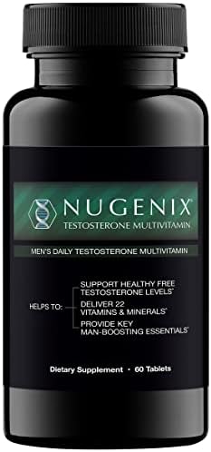 Nugenix Men's Daily Testosterone Multivitamin - 19 Vitamins and Minerals, Supports Free Testosterone Nugenix