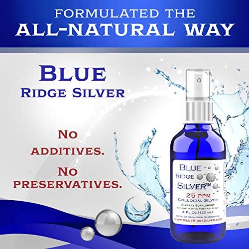 10 ppm 32 oz Colloidal Silver Natural Immune Support Health Supplement Blue Ridge Silver