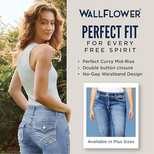 Джинсы WallFlower Luscious Curvy Bootcut с высоким поясом из мягкого денима для женщин WallFlower