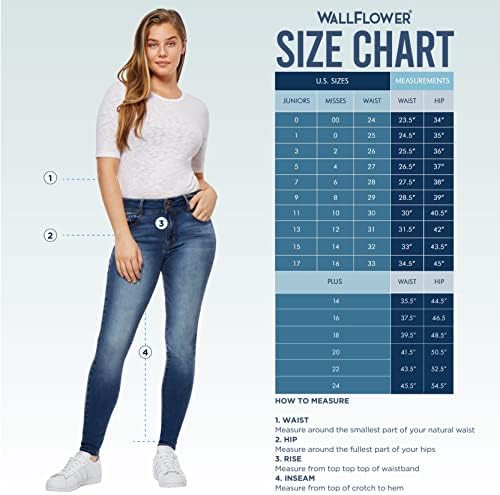 WallFlower Women's Mom Curvy Ankle Denim High-Rise Insta Stretch Juniors Jeans WallFlower