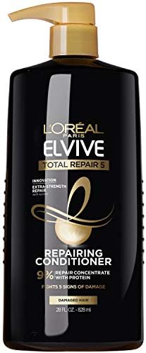 L'Oreal Paris Elvive Total Repair 5 Repairing Conditioner for Damaged Hair Conditioner with Protein and Ceramide for Strong Silky Shiny Healthy Renewed Hair 28 Fl Oz L'Oréal Paris