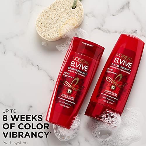 L'Oreal Paris Elvive Color Vibrancy Protecting Shampoo and Conditioner Set for Color Treated Hair, 28 Fl Oz (Set of 2) L'Oréal Paris