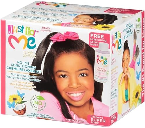 Just for Me No-Lye Conditioning Creme Relaxer Kit-Children's Super (1 APPLICATION) Just For Me