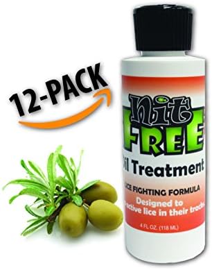 Nit Free Olive Oil Based Head Lice Removal Shampoo. 4oz 12 Pack. From The Maker of Terminator Lice Comb and Prevention Products Nit Free