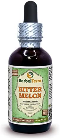 Bitter Melon (Momordica Charantia) Tincture, Organic Dried Fruit Liquid Extract (Жидкий экстракт) 2 oz (Унции) Herbal Terra LLC