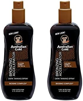 Australian Gold Accelerator Spray Gel with Bronzer 8 Ounce (Pack of 2) Australian Gold