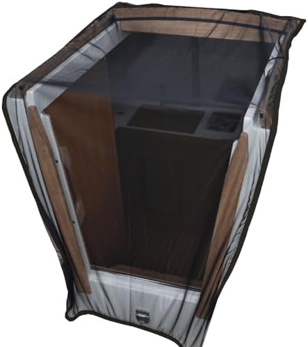 Mosquito net/Bug Screen by Waterline Design | Cover The companionway, Stays in Place with a Weight Band. Universal Size for sail- and motorboats (1460) Waterline Design