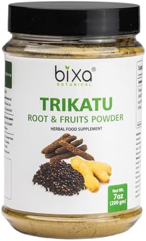 bixa BOTANICAL 100% Pure Authentic Premium Quality Trikatu Powder (Порошок) (Generic Preparation), Supports Healthy Digestion & Metabolic Functions, Skin Purification, Weight Management, Superfood (7 Oz 200g) Bixa BOTANICAL