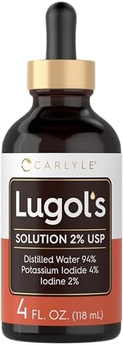 Carlyle Lugols Iodine 2 Percent | 4 fl oz (Жидкие унции) (Pack of 1) | Potassium Iodide and Iodine Solution 2% Liquid Drops (Жидкие капли) Carlyle