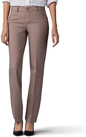 Lee Women's Petite Secretly Shapes Regular Fit Straight Leg Pant Lee