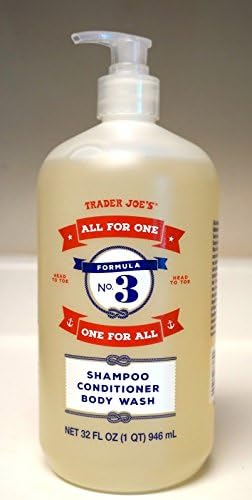 Trader Joe's - FORMULA NO.3 ALL FOR ONE, ONE FOR ALL Shampoo, Conditioner & Body Wash NET 32 FL OZ 946 ml TJ's