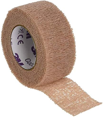 3M 89168 Coban Self- Adherent Wrap, 1" Width, 5yds Length, Pack of 5 Rolls 3M