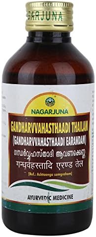 Гандхарвавастха Тхайлам 200 мл для уменьшения вздутия и боли в животе NAGARJUNA