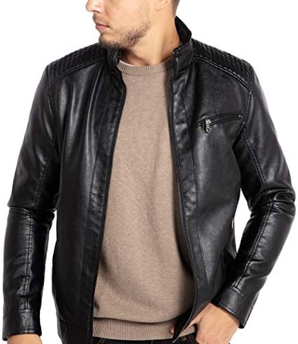 WULFUL Mens Skinny Jeans + Mens Leather Jacket Wulful