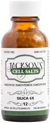 Jackson’s Cell Salt #12 Silica 6X (500 Pellet Bottle) – Certified Vegan, Lactose-Free Silica 6X Jackson's