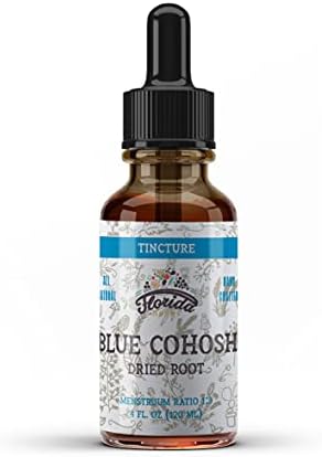 Blue Cohosh Tincture, Organic Blue Cohosh Extract (Caulophyllum Thalictroides) Florida Herbs