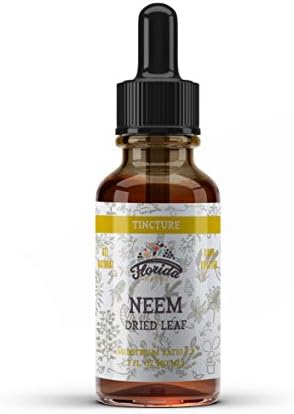 Neem Tincture, Organic Neem Extract, Neem Drops (Капли) (Azadirachta Indica) Dried Leaf Florida Herbs