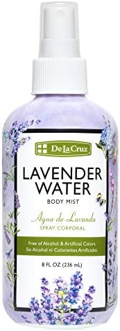 De La Cruz Lavender Water Body Mist - Lavender Spray body mist With Pure Lavender Essential Oil 8 fl oz (236 mL) De La Cruz