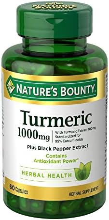 Nature's Bounty Turmeric With Black Pepper Extract, Supports Antioxidant Health, 1000mg, 60 Capsules (Капсулы) Nature's Bounty