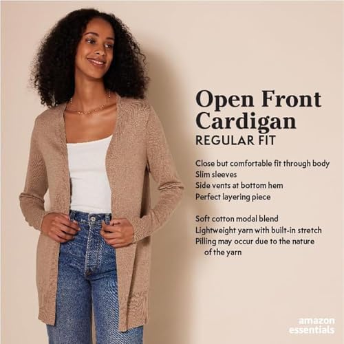 Amazon Essentials Women's Lightweight Open-Front Cardigan Sweater (Available in Plus Size) Amazon Essentials