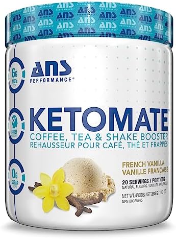 Ketomate Coffee Creamer with MCT Oil Powder (Порошок), Delicious, Sugar Free Creamer for Coffee, Tea & Shakes, Perfect Keto Energy Powder, 20 Servings (Порции), 15oz, French Vanilla ANS Performance