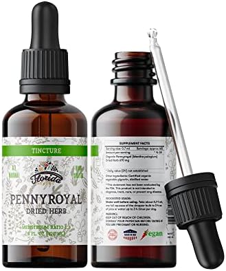 Pennyroyal Tincture, Organic Pennyroyal Extract (Mentha pulegium) Dried Herb, Non-GMO in Cold-Pressed Organic Vegetable Glycerin 2 oz (Унции), 670 mg FLORIDA HERBS