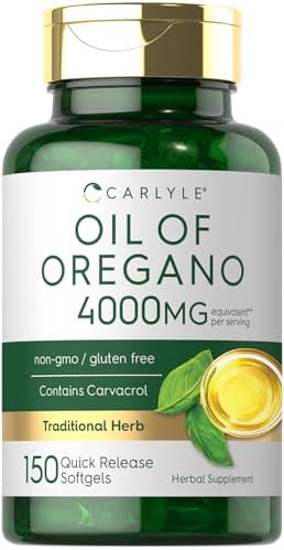 Carlyle Oregano Oil Extract | Max Potency | 150 Softgel Capsules (Капсулы) | Non-GMO and Gluten Free Formula | Contains Carvacrol Carlyle