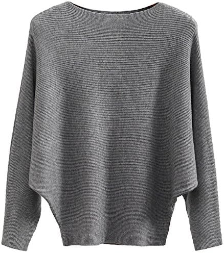 Женский Свитер GABERLY Boat Neck Batwing Sleeves Dolman GABERLY